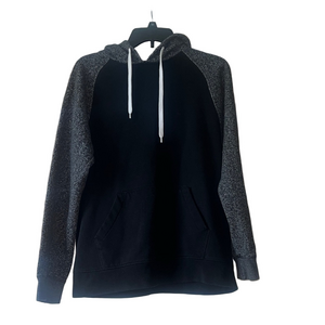 Zine Clothing Charcoal and Black Knit Hoodie sweater